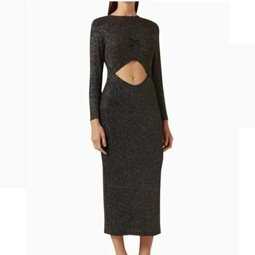 NEW Sandro Embellished Cut-Out Dress